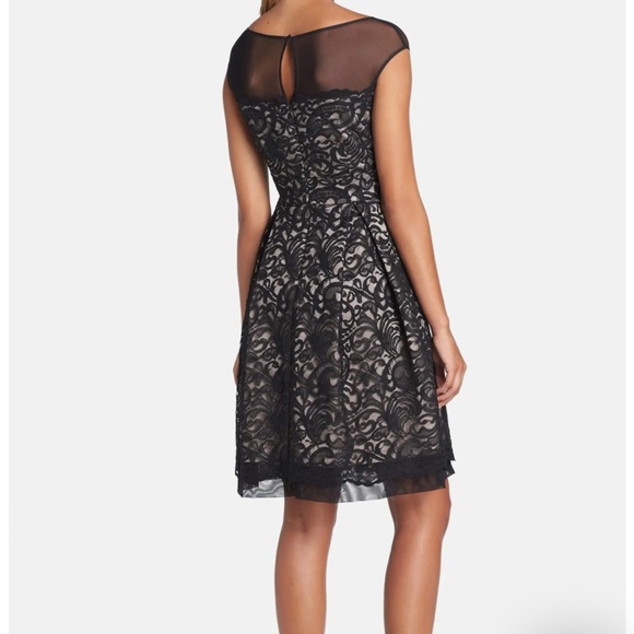 Eliza J black lace illusion yoke dress. Size 6 - Picture 2 of 3
